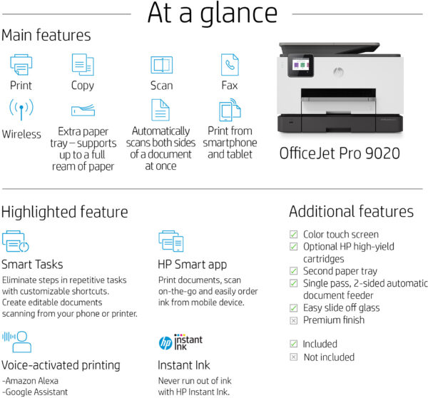 Imprimante multifonction Jet d’encre HP OfficeJet Pro 9020 (1MR78B) – Image 7