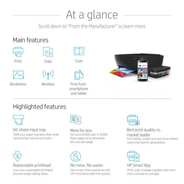 HP Ink Tank 415 Imprimante multifonction à réservoirs rechargeables (Z4B53A) – Image 15