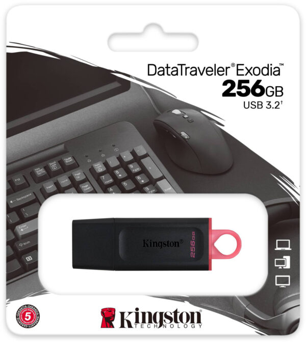 Prix Clé USB Kingston DataTraveler Exodia USB Type-A 3.2 Gen1 - 256 Go (DTX/256GB) -  229.00 -  229.00 – Image 3