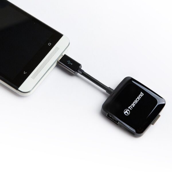 Prix Lecteur de cartes mémoire Transcend SD/microSD/port USB - Compatible avec les appareils Android OTG -  -  – Image 2