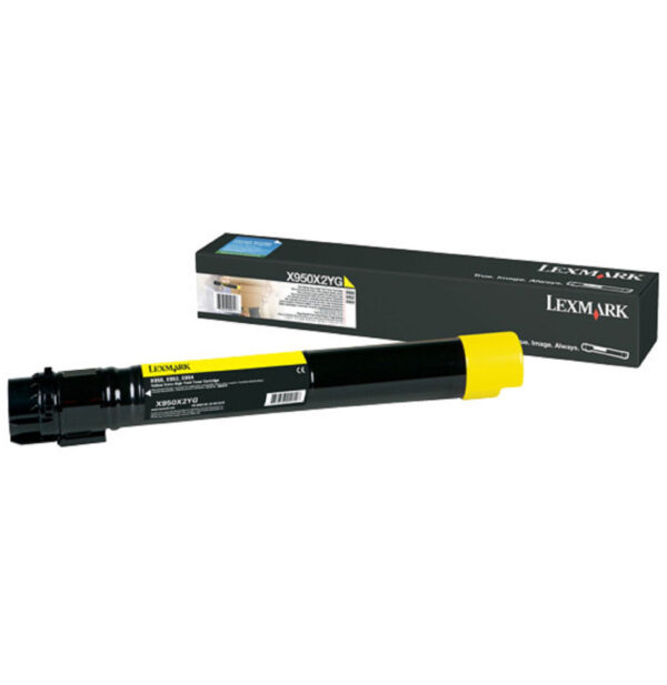 Lexmark X950/952/954 Jaune - Cartouche de toner d'origine (X950X2YG)