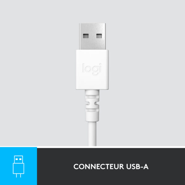 Logitech H390 Casque Avec fil Arceau Bureau/Centre d'appels USB Type-A Blanc (981-001286) – Image 11