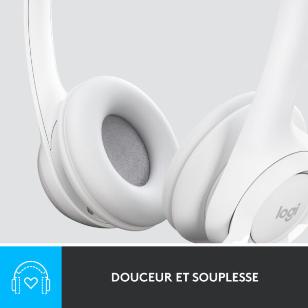 Logitech H390 Casque Avec fil Arceau Bureau/Centre d'appels USB Type-A Blanc (981-001286) – Image 13