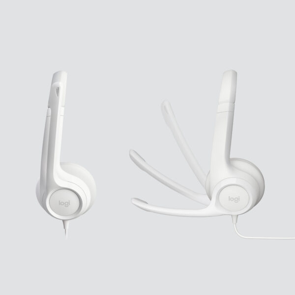 Logitech H390 Casque Avec fil Arceau Bureau/Centre d'appels USB Type-A Blanc (981-001286) – Image 4