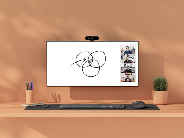 Prix Logitech Scribe Blanc 1920 x 1080 pixels 15 ips 1080p, 119 x 573 x 149 mm, 1.1 kg (960-001332) -  17160.00 -  17160.00 – Image 7