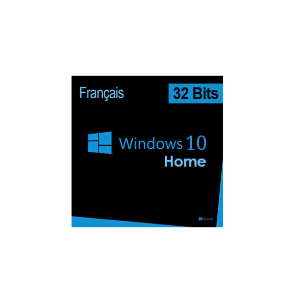 Microsoft Windows 10 Home 32 bits Français (Licence originale + DVD)