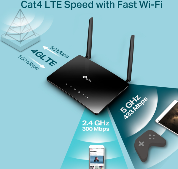 Modem / Routeur 4G LTE WiFi TP-Link Archer MR200 AC750 Mbps bi-bande (ARCHERMR200) – Image 6