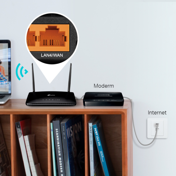 Modem/Routeur TP-Link TL-MR6400 4G LTE WiFi N 300 Mbps – Image 7