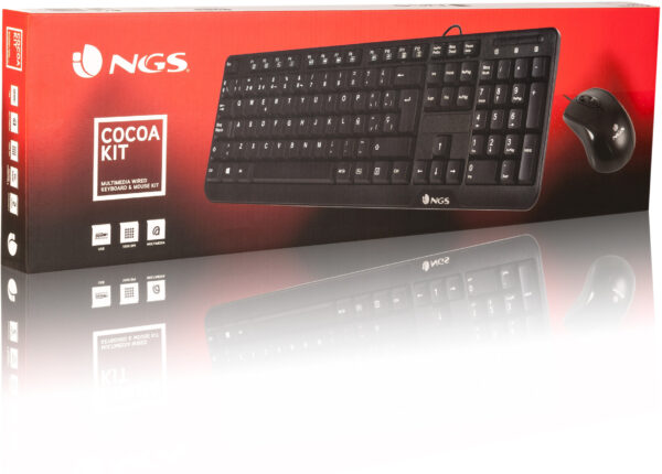 NGS pack clavier/souris avec fil COCOA KIT ITALIAN - AZERTY (COCOAKITITALIAN) – Image 6