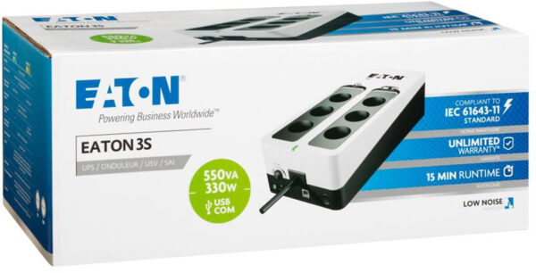 onduleur off line ups eaton 3s gen2 330 w 550 va 6 prises fr usb 3s550f 1