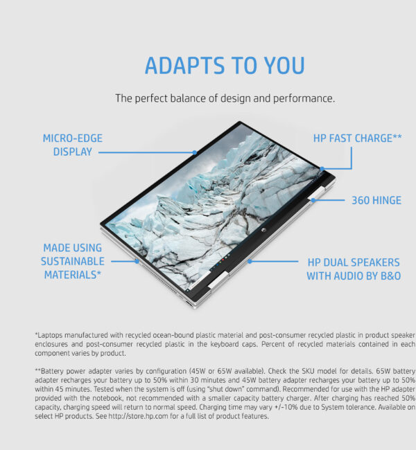 Prix Ordinateur portable Convertible HP Pavilion x360 15-er1001nk (6L9K9EA) -  -  – Image 8