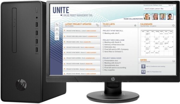 Prix Ordinateur de bureau HP Pro G2 Microtour avec Écran (5QL05EA) -  - 