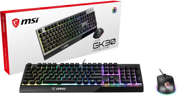 Pack clavier souris filaires MSI Vigor GK30 FR Combo (S11-04FR237-CLA)