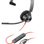 Prix POLY Micro-casque Blackwire 3310 monaural USB-C certifié Microsoft Teams + adaptateur USB-C/A (8X216AA) -  - 
