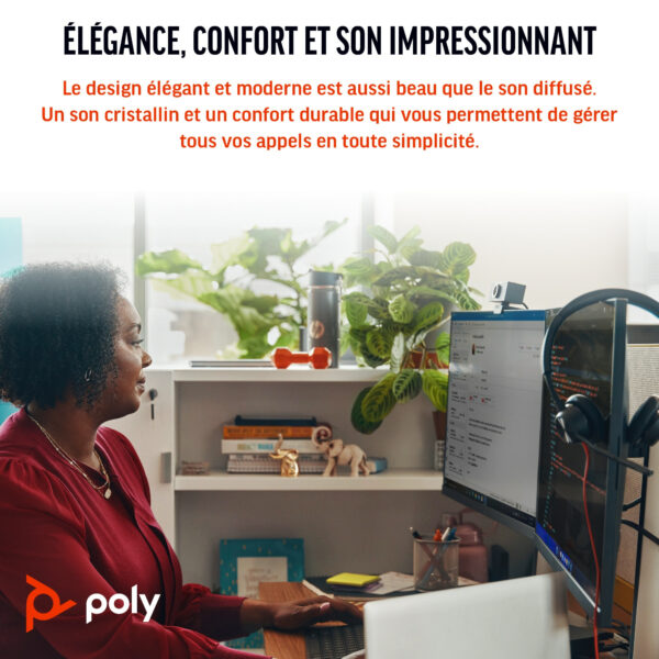 Prix POLY Micro-casque Blackwire 3310 monaural USB-C certifié Microsoft Teams + adaptateur USB-C/A (8X216AA) -  -  – Image 6