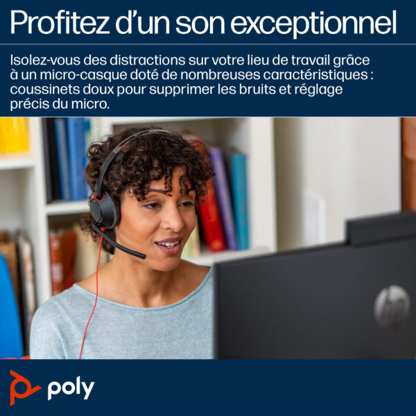 Prix POLY Micro-casque Blackwire C5210 USB-C + câble de commande (805H4AA) -  -  – Image 5