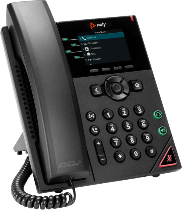 Prix POLY Téléphone IP VVX 250 à 4 lignes et compatible PoE Téléphone IP Poly VVX 250 à 4 lignes et compatible PoE (89B62AA) -  -  – Image 3