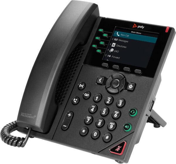 Prix POLY Téléphone IP VVX 350 à 6 lignes et compatible PoE Téléphone IP Poly VVX 350 à 6 lignes et compatible PoE (89B68AA) -  -  – Image 2