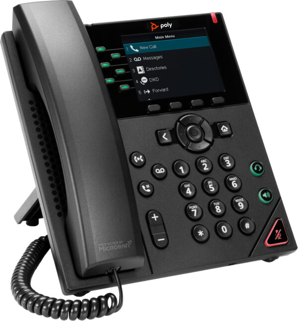 Prix POLY Téléphone IP VVX 350 à 6 lignes et compatible PoE Téléphone IP Poly VVX 350 à 6 lignes et compatible PoE (89B68AA) -  -  – Image 3