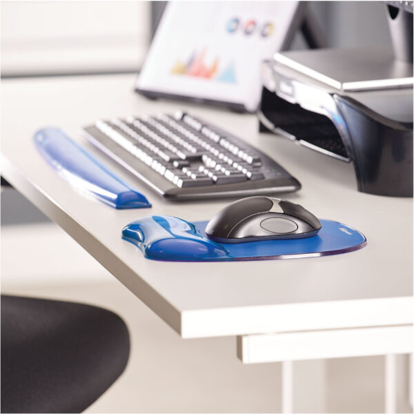 Prix Repose-poignets clavier Fellowes Gel Crystal™ Bleu (9113709) -  -  – Image 5