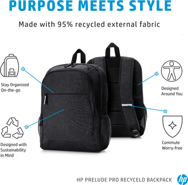 Sac à dos HP Prelude Pro Recycled pour Ordinateur 15" (1X644AA) – Image 6