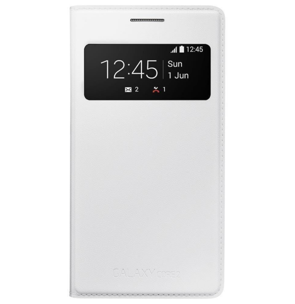 Samsung S view Cover blanc pour Galaxy Core 2 (EF-CG355BWEGWW)