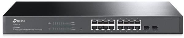 Prix Switch Smart TP-Link TL-SG2218 JetStream 16 ports Gigabit avec 2 slots SFP -  2004.00 -  2004.00