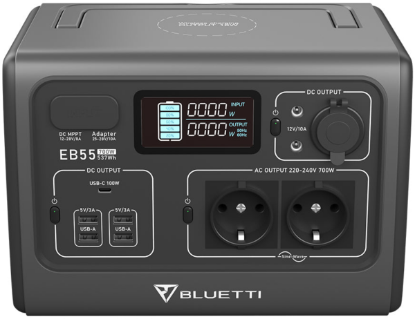 station dalimentation portable bluetti poweroak eb55 700w 537wh eb55 eu gy bl 00 1