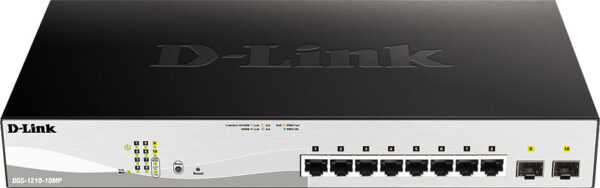 Prix Switch Administrable D-LINK 8 ports 10/100/1000BASE-T PoE + 2 ports 100/1000 Mbits/s SFP (DGS-1210-10MP) -  -  – Image 2