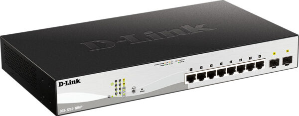 Prix Switch Administrable D-LINK 8 ports 10/100/1000BASE-T PoE + 2 ports 100/1000 Mbits/s SFP (DGS-1210-10MP) -  - 