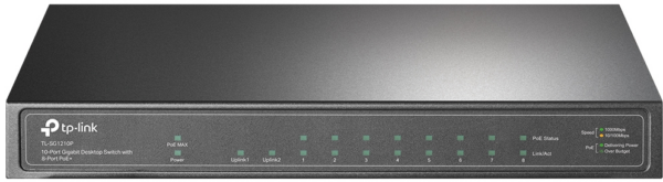 Switch de bureau TP-Link TL-SG1210P 10 ports Gigabit avec 8 ports PoE+