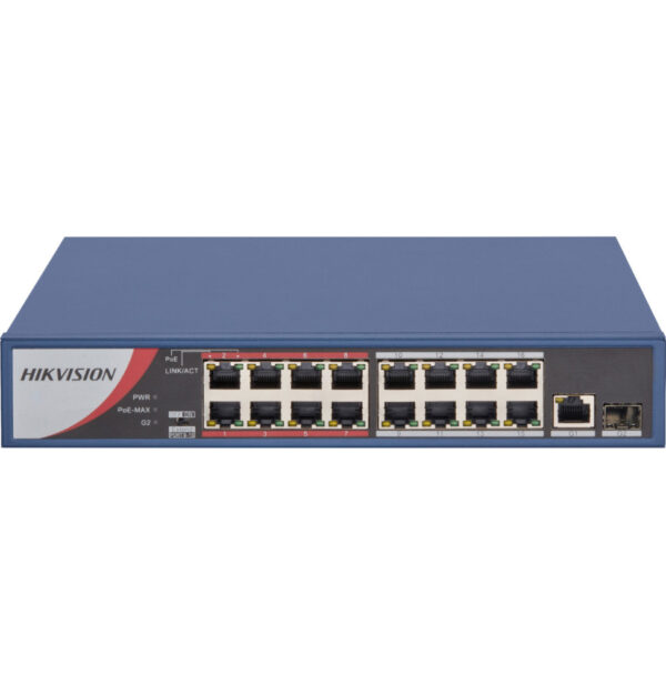 Prix Switch Non Administrable HIKVISION 16 Ports Fast Ethernet 10/100 POE (DS-3E0318P-E-M-B) -  - 