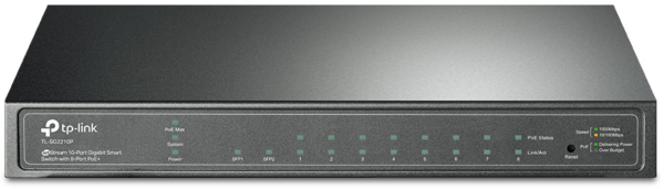 Prix Switch TP-Link TL-SG2210P JetStream 8 ports Gigabit Smart PoE+ et 2 emplacements SFP -  1392.00 -  1392.00