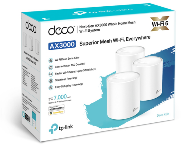 Système WiFi 6 TP-Link Deco X60 mesh AXE5400 pour toute la maison 3 packs (DECOX60_3-PACK) – Image 4