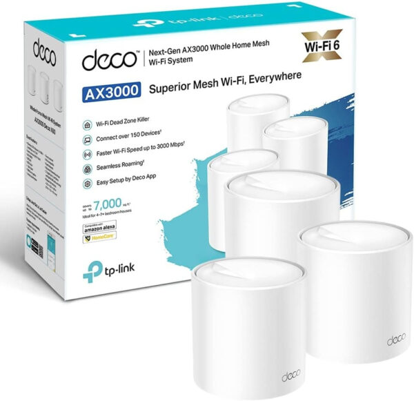 Système WiFi 6 TP-Link Deco X60 mesh AXE5400 pour toute la maison 3 packs (DECOX60_3-PACK)