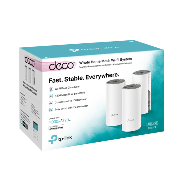 Système WiFi Mesh TP-Link Deco E4 AC1200 pour toute la maison 3 packs (DECOE4_3-PACK) – Image 5