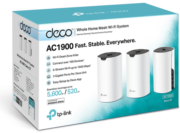 Système WiFi Mesh TP-Link Deco S7 AC1900 pour toute la maison (DECOS7_3-PACK) – Image 6