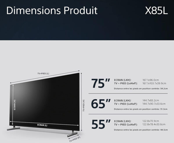Prix Téléviseur Sony 65" KD-65X85L + Récepteur intégré (KD-65X85L E33) -  16999.00 -  16999.00 – Image 10