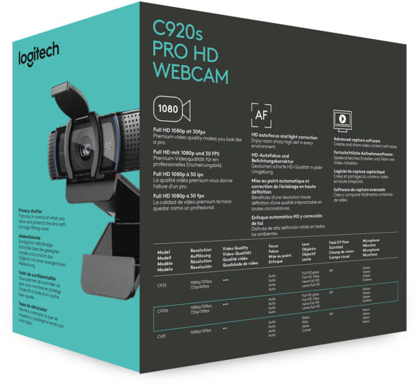 Webcam Logitech HD Pro C920s (960-001252) – Image 4